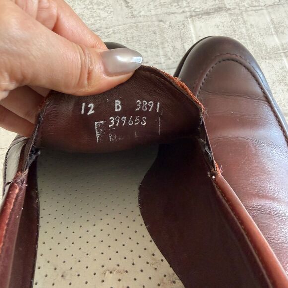 Allen Edmonds Dark Chili Leather Slip On Loafers Dress Shoes Sz 12 (No Insoles) main image 7